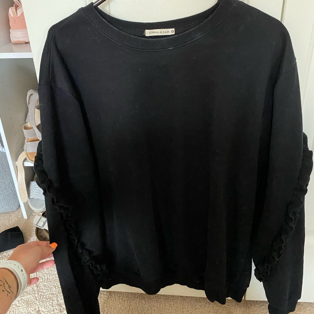 Ruffle sleeve sweater